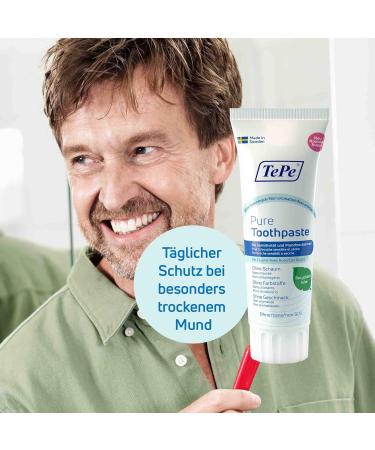 Tepe Pure Toothpaste 75ml | Gentle Fluoride Toothpaste for Sensitive Gums & Dry Mouth | Flavorless Daily Use - Buy Online on GoSupps.com