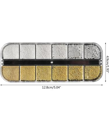 Mini Nail Art Caviar Beads 3D Micro Caviar Beads Gold Silver Beads Metal Pearls Glitter Nail Art Decor DIY Crafts DIY Accessories - Buy Online on GoSupps.com