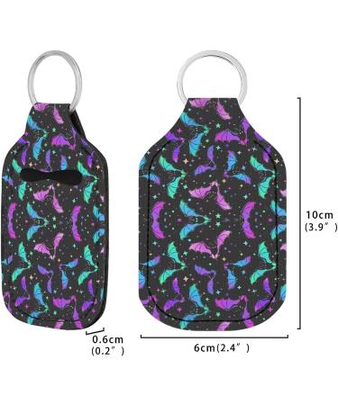 BYCHECAR Hand Sanitizer Holder Keychain - Halloween Bat Purple | Backpack Kids Girls Key Chain Holder - Buy Online on GoSupps.com