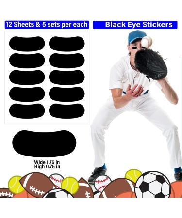 60 Pairs Eye Black Stickers for Kids - 1 White Pen Customizable Lettering Baseball and Football Eye Black Stickers - Great for Football Baseball Lacrosse Softball Fans on Game Day - Buy Online on GoSupps.com