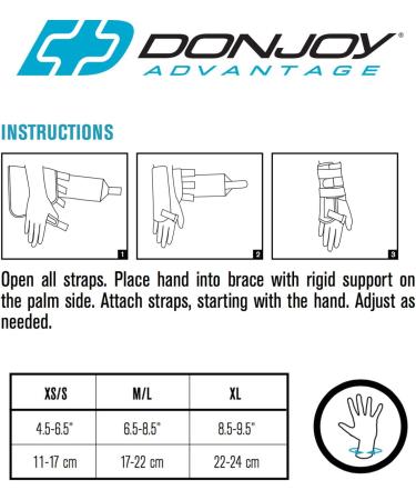 Buy DonJoy Advantage DA161WB01-GRY-XS Wrist Brace for Carpal Tunnel Relief - Adjustable Stabilizing Support for Sprains Strains & Tendonitis | International Shipping Available - Buy Online on GoSupps.com