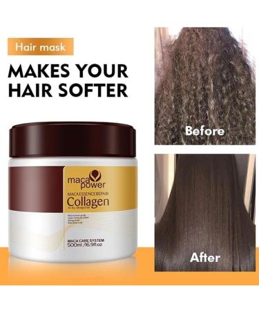 Collagen Hair Treatment 16.90 oz 500 ml - Collagen Hair Mask - Conditioning Argan Oil Hair Mask - Collagen Hair Mask Essence for Dry Damaged Hair - Buy Online on GoSupps.com