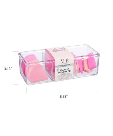 Expressions 16pc Makeup Blender Set - Pink Beauty Sponges Wedges & Organizer for Flawless Makeup Application | Assorted Blenders - Shop Internationally - Buy Online on GoSupps.com