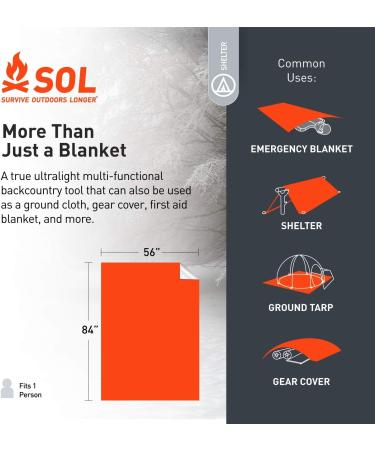 Adventure Medical Kit Emergency Blanket for One Person - Lightweight Survival Gear for Outdoor Safety - Buy Online on GoSupps.com