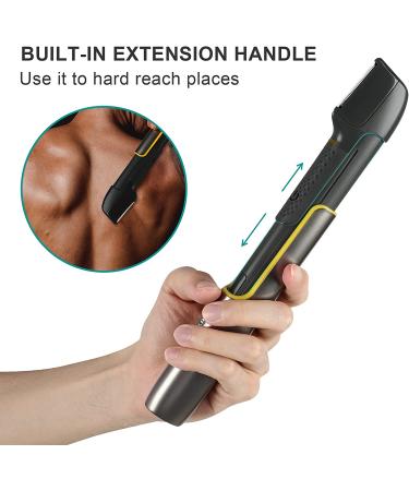 Pritech Men's Electric Body Hair Trimmer - Cordless Waterproof Groomer for Face, Body & Pubic Hair - USB Rechargeable - Buy Online on GoSupps.com