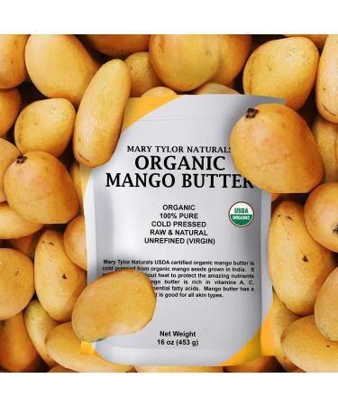 Mary Tylor Naturals Pure Mango Butter 2 lb - Cold Pressed, Unrefined & Raw for Skin and Hair Moisturizing - Buy Online on GoSupps.com