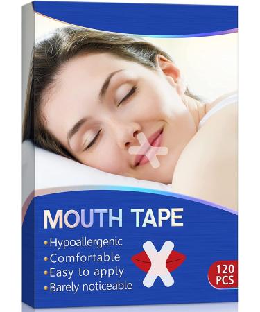Mouth Tape for Sleeping Advanced Gentle Sleep Mouth Strips for Better Nose Breathing Less Mouth Breathing Improve Night Sleep and Instant Snoring Relief (120PCS)