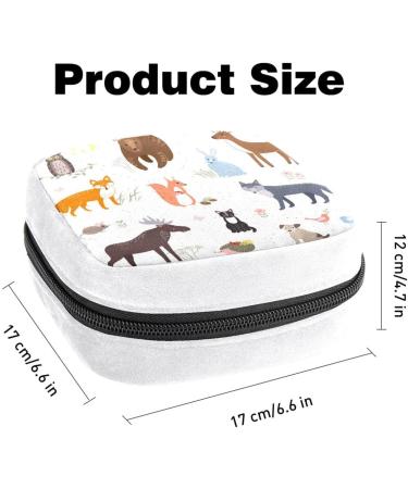 Sanitary Napkin Storage Bag | Period & Tampon Makeup Pouch Animal Print - Color784 - Buy Online on GoSupps.com