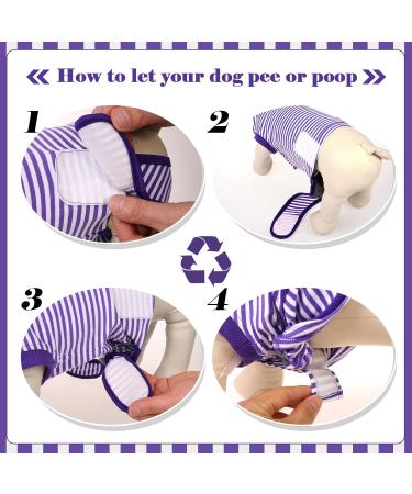 HJUMARAYAN OP BODY DOG | Breathable Post-Op Dog Shirt with Velcro | XL Purple Striped Medical Pet Shirt for Bitches - Comfort After Surgery - Buy Online on GoSupps.com