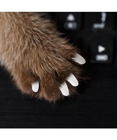 UKCOOCO Cat Claw Nail Caps - 40 White Covers for Cat & Dog Claw Protection | Durable Safe & Comfortable - Buy Online on GoSupps.com