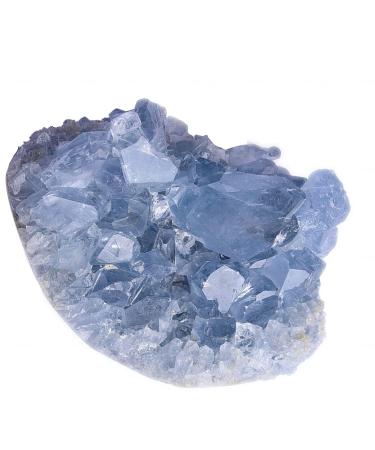Natural Crystal Rough Natural Blue Celestite Crystal Cluster Irregular Blue Celestite Geode ineral Crystal Cluster for Balancing Collection 100-150g Natural Luster (Size : 100-150g)