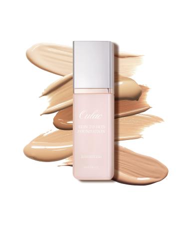 Oulac Clean Foundation Makeup  Water-resistant Long-lasting  Perfectly Color-matching for a healthy Natural Matte Finish  Vegan & Free from Cruelty Gluten Oil etc. (02) Rosy Ivory  30 ml Rosy Ivory (02)