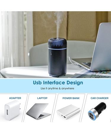 Portable Black Car Diffuser Humidifier | USB Aromatherapy Essential Oil Diffuser | Cool Mist for Home Office Bedroom - Buy Online on GoSupps.com
