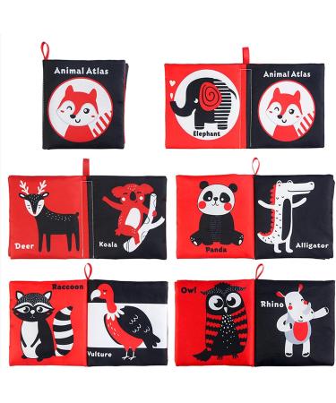 Kilpkonn Baby Fabric Book Toy | Montessori Mirror & Crawl Toys for 0-6 Months | Black & White Baby Prone Play - Buy Online on GoSupps.com