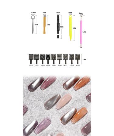 14-Piece Nail Magnet Tool Set | Magical Nail Art Tools for 3D Cat Eye Effect | Nail Magnet Stick & Pencil for Professional Nail Design - Buy Online on GoSupps.com