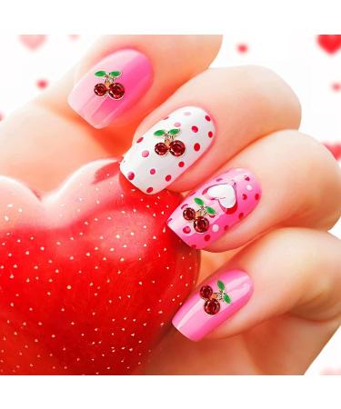 Accessories Nail Supplies Jewelry 3D Charms Nails Decoration Cherry pattern Rhinestones Nails Art - Buy Online on GoSupps.com