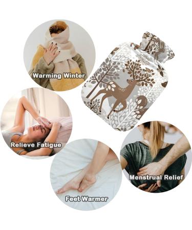 Buy Naanle Forest Animals Deer Heat Bottle | 1L Transparent Hot Water Bottle for Pain Relief - Heat & Cold Therapy for Bed Hands Feet - Buy Online on GoSupps.com