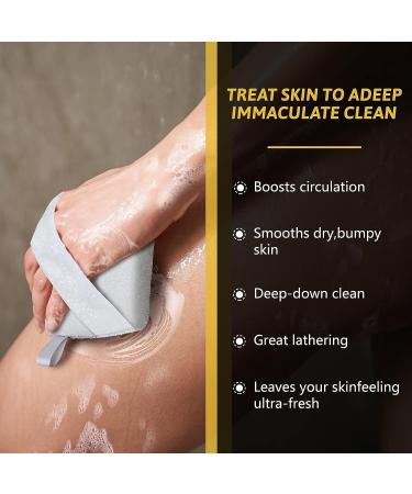 GSAFEME Exfoliating Bath Sponge - Bamboo Charcoal Body Scrubbers for Daily Skincare - Buy Online on GoSupps.com