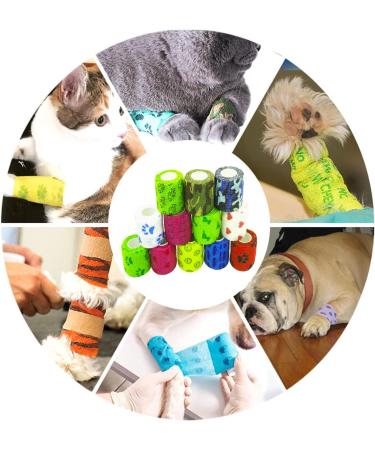 Xinnian Self-Adhesive Bandage - 12 Rolls Elastic Cohesive Fixing Bandage for Animals & Humans - Ideal for Finger Wrist Ankle Compression & Swelling - 5cm x 4.5m - Buy Online on GoSupps.com