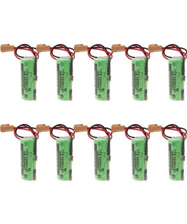 10Pcs CR17450SE-R(3V) PLC Battery with Resistance for SANYO CR17450SE-R(3V) FANUC A98L-0031-0012 PLC Battery