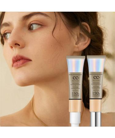 Full-Coverage Foundation and Concealer CC Cream Foundation Anti-Redness 3 In 1 Color Correcting CC Cream Lightweight Skin Perfector Tinted Moisturiser Colour Correcting and Brightening Face Cream - Buy Online on GoSupps.com
