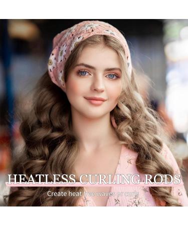 Miioto Heatless Curls Band - 3 Piece Soft Overnight Hair Curler for Long & Short Hair No Heat Pink - Buy Online on GoSupps.com