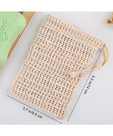15 Pack Natural Sisal Soap Saver Bags - Exfoliating Pouch for Shower Scrubber - Foaming Drying Mesh for Bath - TACYKIBD - Buy Online on GoSupps.com