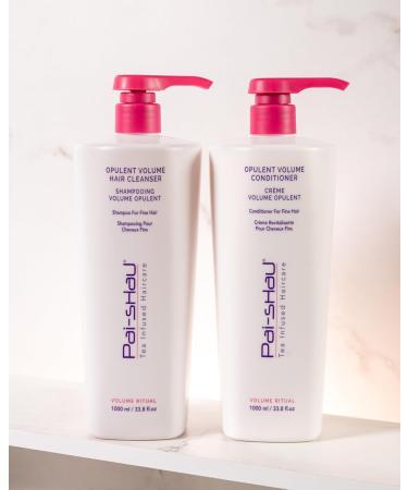 Pai-Shau Opulent Volume Cleanser and Conditioner Duo Set - Volumizing Cleanser and Conditioner for Thin Hair - Provides Improved Volume and Hydration - Shampoo for Women - 33.8 Fl Oz each Volume Duo 1L - Buy Online on GoSupps.com