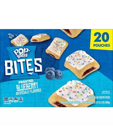 Pop-Tarts Bites 20ct Frosted Blueberry 1.4oz - Delicious Breakfast Snack - Buy Online on GoSupps.com