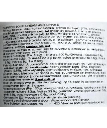  Doritos Doritos Nacho Chips Cool Sour Cream Sauce and Chives in a 300g glass jar (oxygen frame and chives) - Buy Online on GoSupps.com