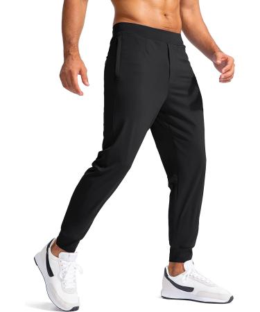G Gradual Men's Golf Joggers Pants - Slim Fit Stretch Sweatpants with Zipper Pockets, Ideal for Work, Running - Black, Medium - Buy Online on GoSupps.com