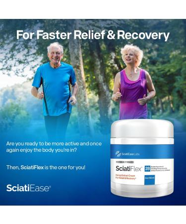 SciatiFlex Maximum Strength Sciatic Cream - Relieve Sciatic Nerve Pain in Lower Back Hips & Legs | Hemp & Arnica Formula - 4oz - Buy Online on GoSupps.com