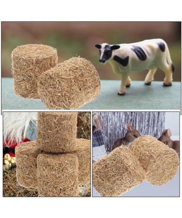 ABOOFAN 12Pcs Mini Hay Bale Decoration Straw Bale Ornament - Small Nativity Stable Dollhouse Miniature Haystack - Buy Online on GoSupps.com