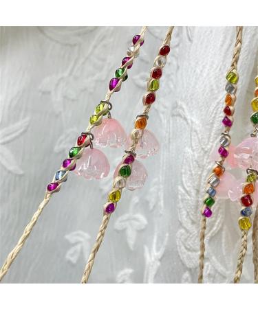 Oralgo Stylish Chinese Flower Bracelet for Women | Handmade Woven Wrist Chain | Unique Blue Lucky Cord - Buy Online on GoSupps.com