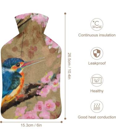 Antique Flowers Hot Water Bottle with Plush Cover - Hand Warmer for Adults & Kids - 26.5x15.3cm - Perfect for Comfort & Warmth - Buy Online on GoSupps.com