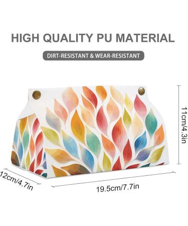 Tissue Box Cover Tissue Box Holder Multicolor Leaves Print Tissue Holder Travel Tissue Packs Facial Paper Holder Decorative Holder - Buy Online on GoSupps.com