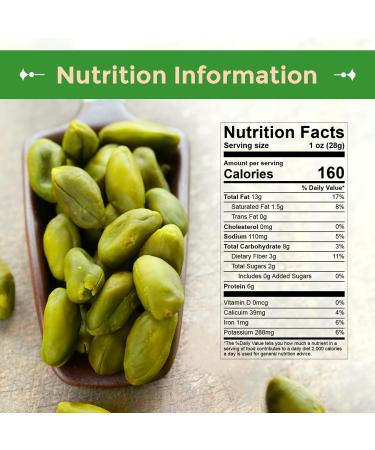 Sincerely Nuts Roasted Unsalted Pistachio Kernels | No Shell Healthy Snack | 1lb Pack | Low Sodium, Vegan, Kosher, Gluten-Free - Buy Online on GoSupps.com