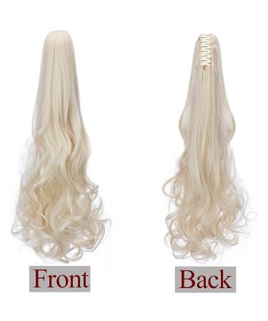 Premium 18 Clip-In Ponytail Extension - Bleached Blonde Heat Resistant Hair Braid for a Natural Look - Buy Online on GoSupps.com