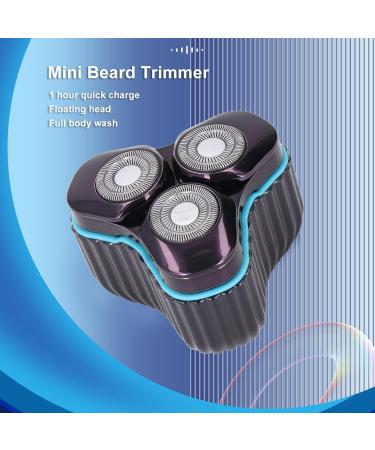 3D Rotating Waterproof Beard Trimmer - Mini USB Rechargeable with 3 Floating Heads for Home Grooming - Buy Online on GoSupps.com
