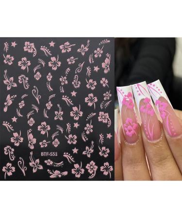 JMEOWIO 9 Sheets Spring Flower Nail Art Stickers Decals Self-Adhesive Colorful Summer Floral White Nail Supplies Nail Art Design Decoration Accessories - Buy Online on GoSupps.com