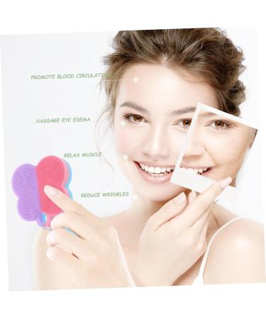 KOMBIUDA Facial Cleansing Brush exfoliator Silicone Brush for face Silicone Facial Cleansing Brush face wash Brush Silicone face Scrubber for Women face Brush Bath Brush Silica Gel The face 7x7cm As Shown - Buy Online on GoSupps.com