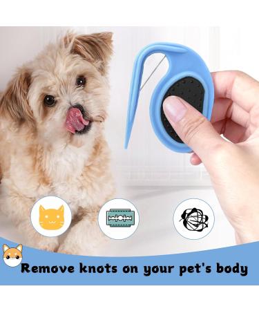 2-Piece Pet Knotting Comb Tool - Best Hair Removal Comb for Cats & Dogs | Remove Matted Hair - Green & Blue - Buy Online on GoSupps.com