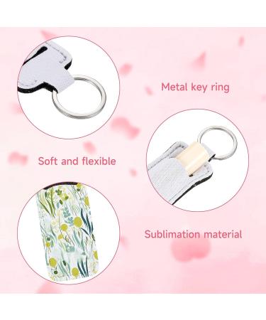 Valyria Sublimation Blanks Chapstick & Lipstick Holder Keychains Bulk Pack - White Rectangle (20 Pcs) - Buy Online on GoSupps.com