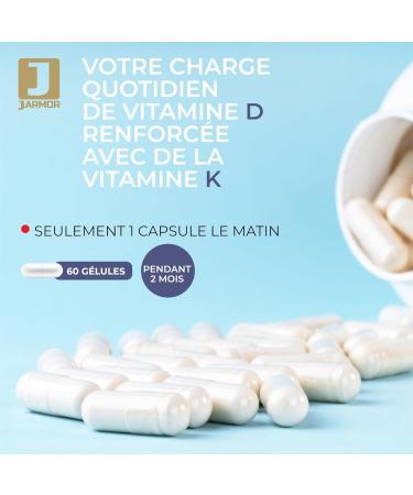 J.Armor Vitamin D3 + K2 MK7 D K Vegan Men and Women 60 capsules for 60 days Vegan - Buy Online on GoSupps.com