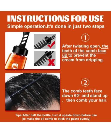 2 in 1 Hair Wax Gel With Comb Men Hair Setting Gel with Dip Comb Long Lasting Lightweight Hair Styling Gel for Men (1PC) - Buy Online on GoSupps.com