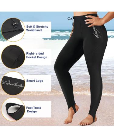 CTriLady Women's 2mm Neoprene Wetsuit Pants for Snorkeling & Surfing - Black Large - Buy Online on GoSupps.com