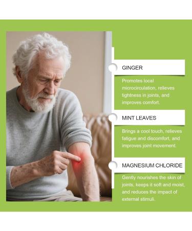 Magnesium & Peppermint Joint Care Cream Cooling Bone & Muscle Comfort Cream with Magnesium Chloride Daily Massage Moisturizing Cream for Joint Movement Support. (1Pcs) - Buy Online on GoSupps.com