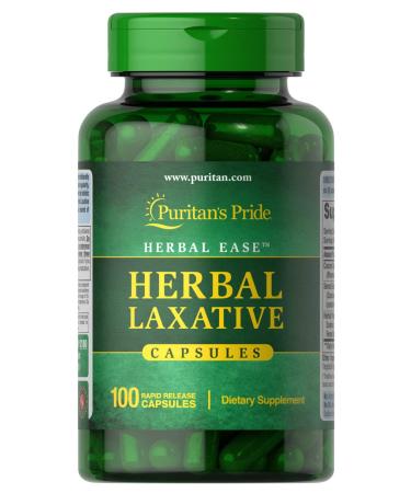 Puritan's Pride Herbal Laxative 100 Capsules Reliefs Occasional Constipation