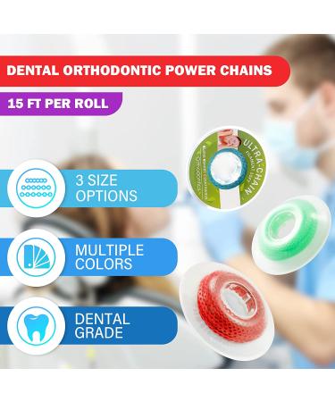 Annhua Dental Orthodontic Elastic Chain - Light Blue - Size 2# - 15ft Continuous Roll - Buy Online on GoSupps.com