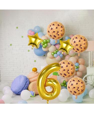 Chocolate Chip Cookie Party Decorations 7pcs Cookies Birthday Number Foil Balloon for Milk and Cookies 8th Birthday Party Supplies (8th) - Buy Online on GoSupps.com